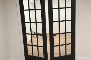 french doors burlington basement